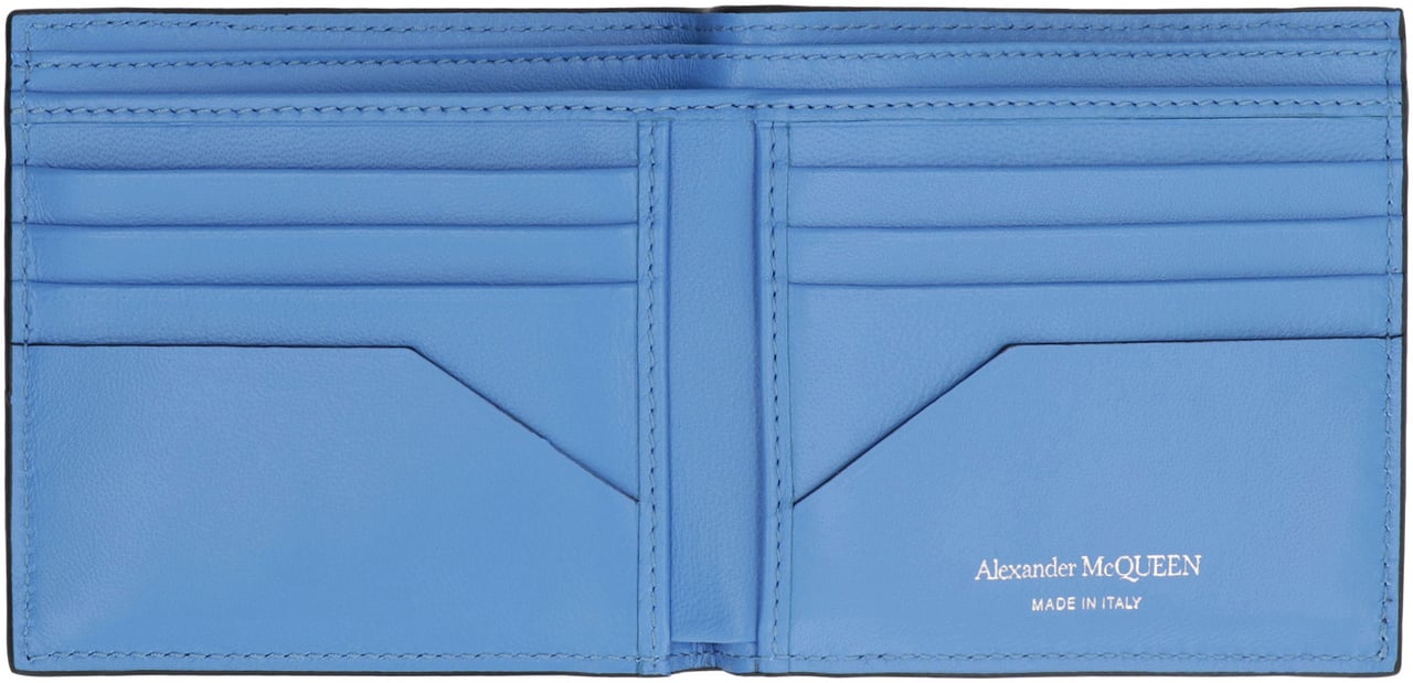 Alexander McQueen Leather flap-over wallet Zwart