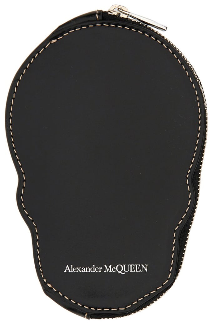 Alexander McQueen Skull Card Holder Zwart