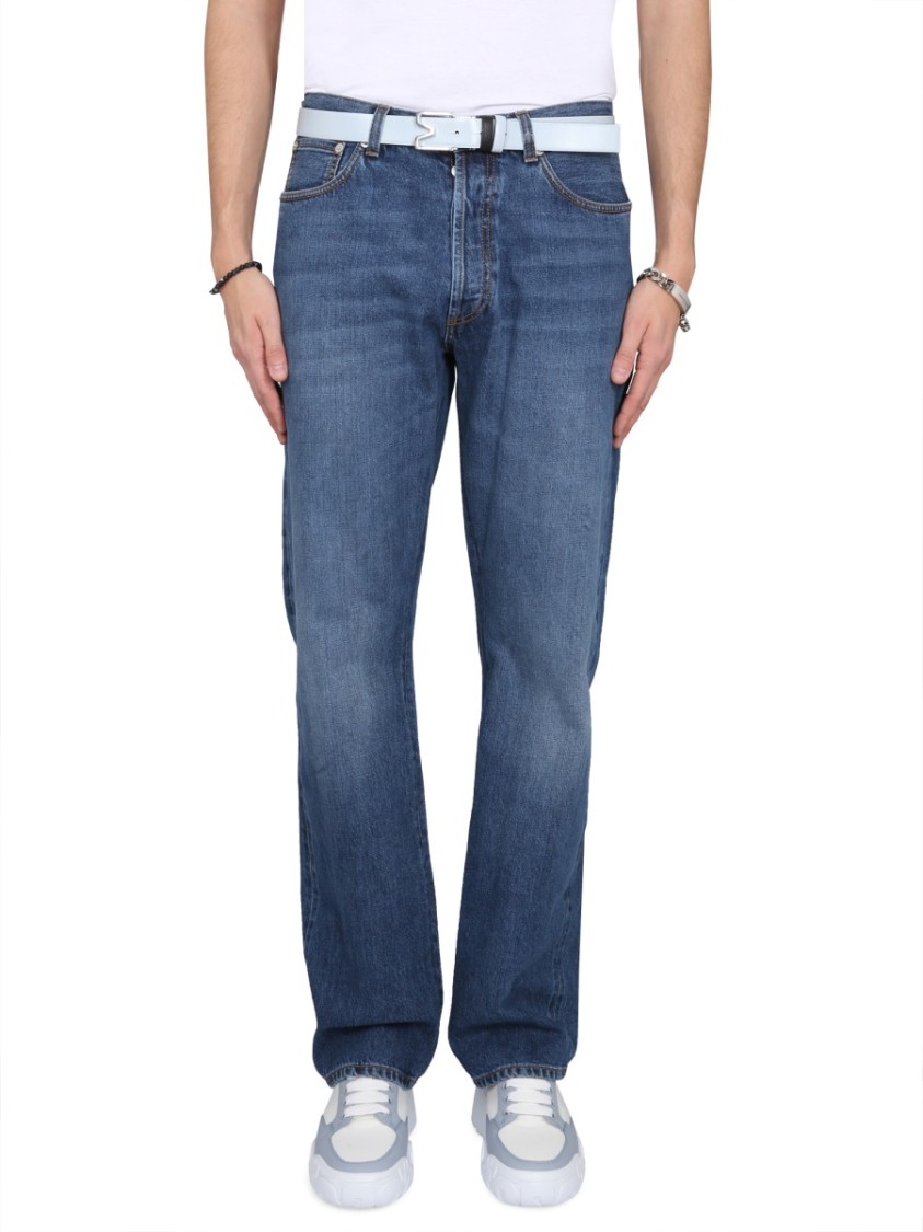 Alexander McQueen Five Pocket Jeans Blauw