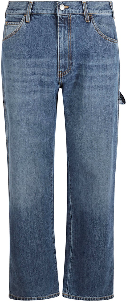 Alexander McQueen Straight Leg Five-Pocket Alexander McQueen Denim Jeans Blauw