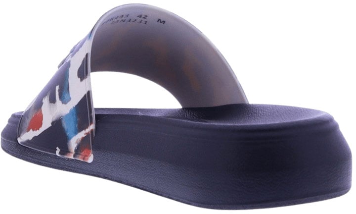 Alexander McQueen Heren Pool Slide Graffiti Zwart