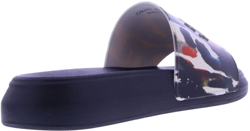 Alexander McQueen Heren Pool Slide Graffiti Zwart