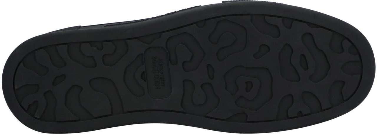 Alexander McQueen Deck Plimsoll In Black/Silver Zwart