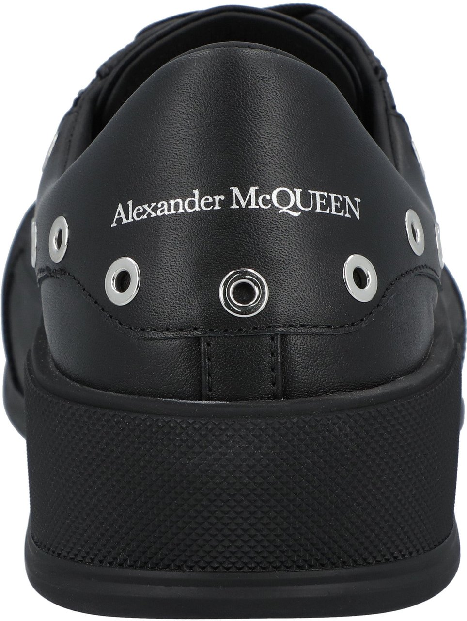 Alexander McQueen Deck Plimsoll In Black/Silver Zwart