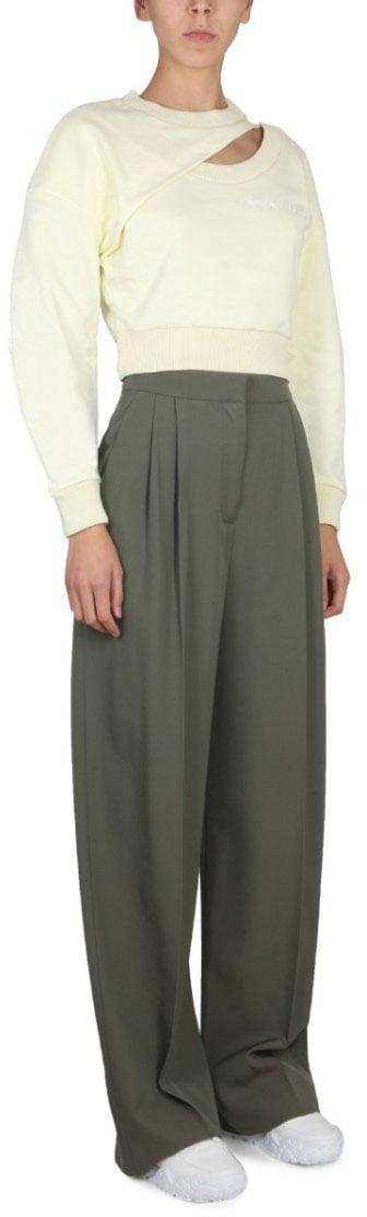 Alexander McQueen Cropped Sweatshirt Neutraal