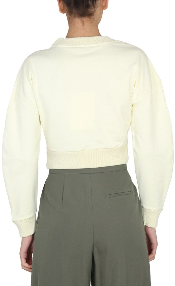 Alexander McQueen Cropped Sweatshirt Neutraal
