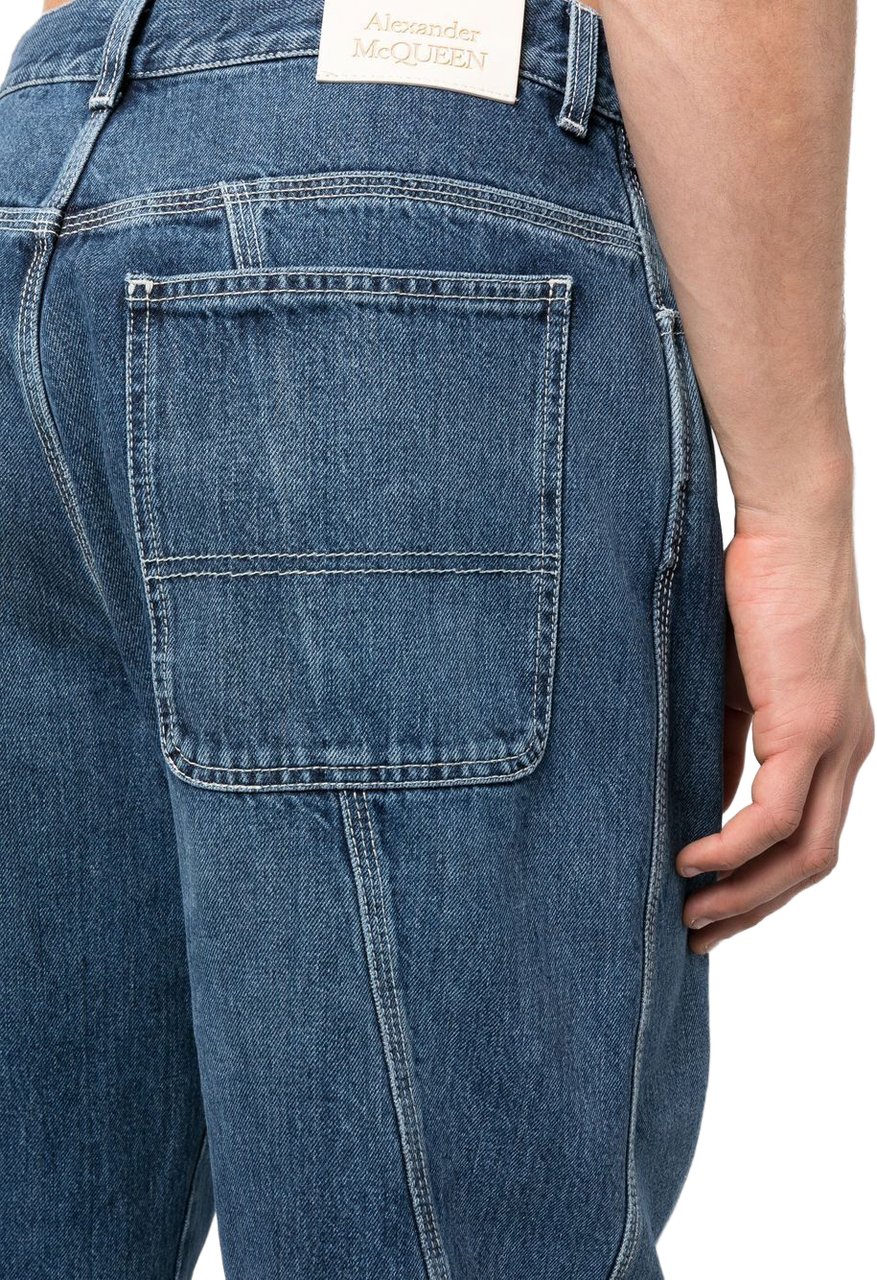 Alexander McQueen Jeans Blue Blauw