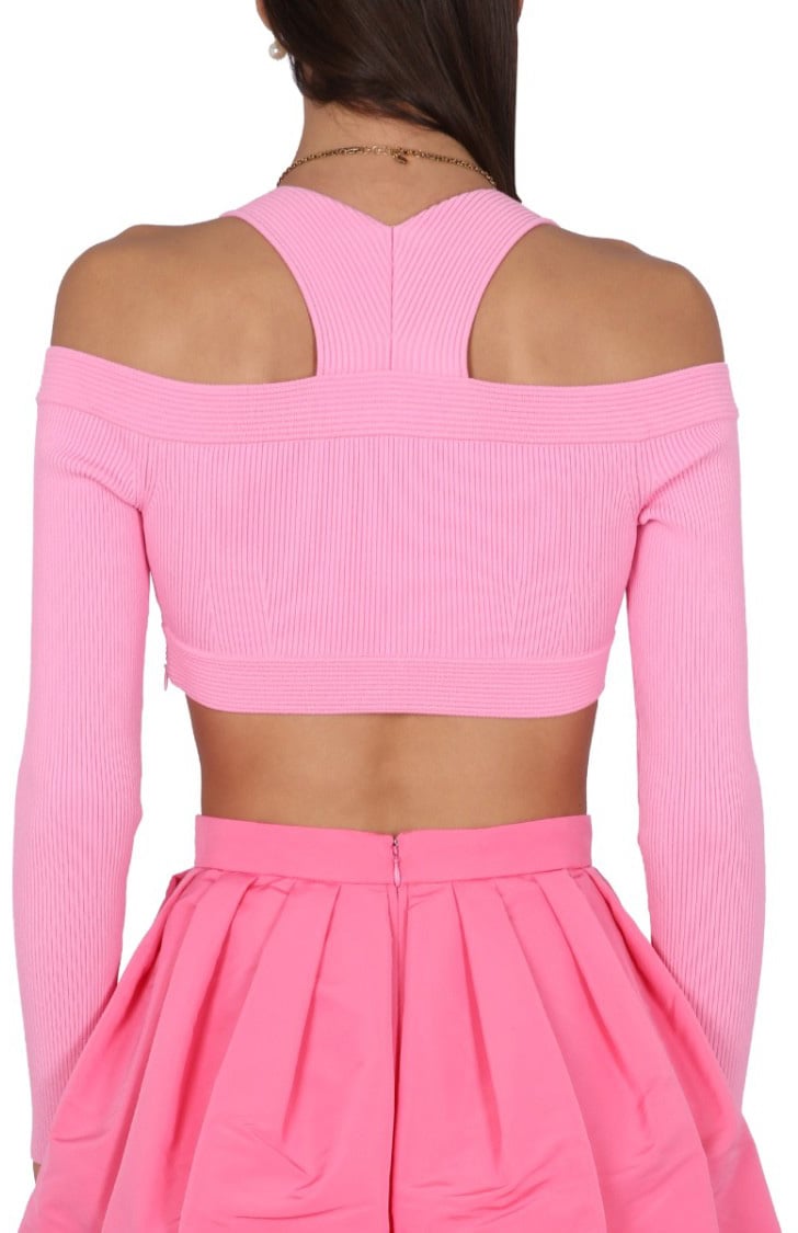 Alexander McQueen Cropped Shirt Roze