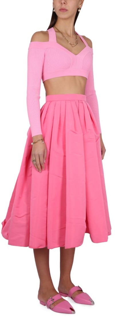 Alexander McQueen Cropped Shirt Roze