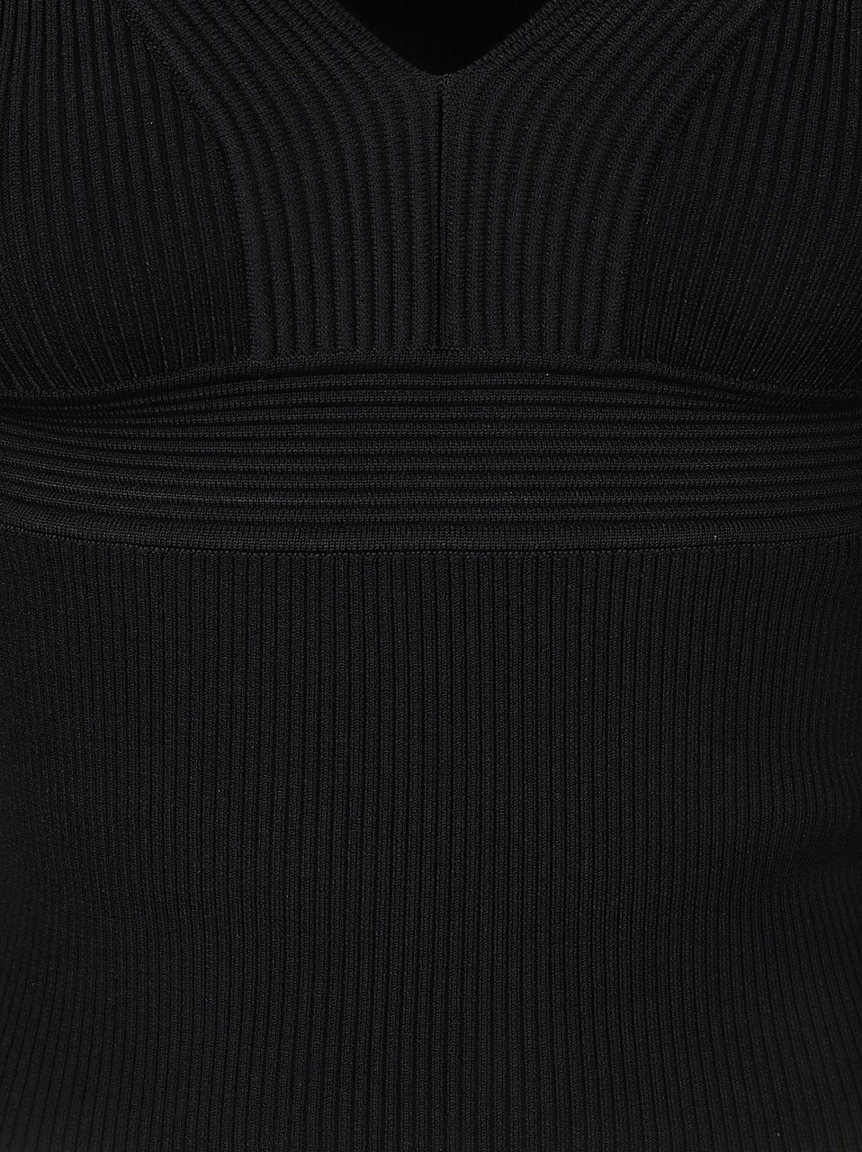 Alexander McQueen Minimalist Cotton Top with Round Neckline Zwart
