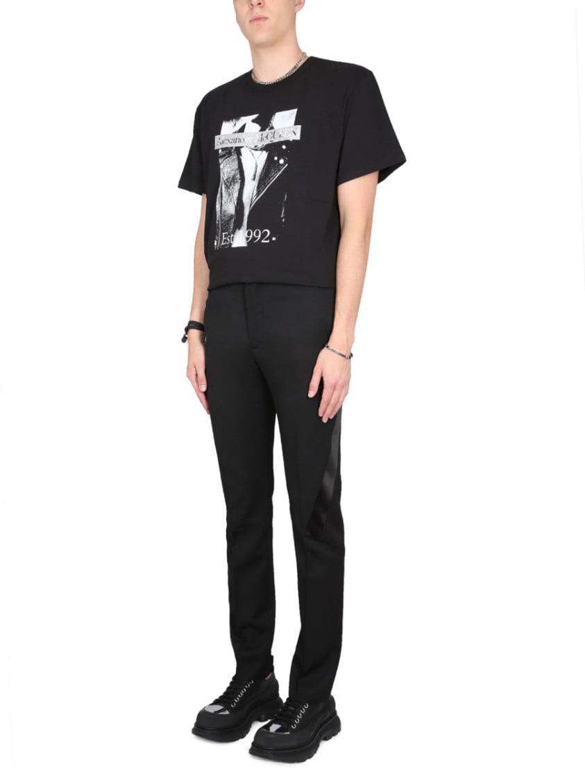 Alexander McQueen Virgin Wool Pants Zwart