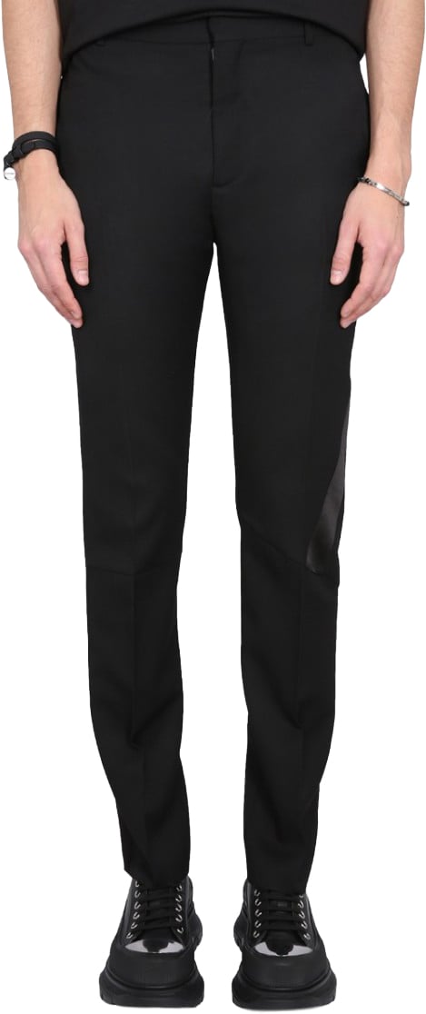 Alexander McQueen Virgin Wool Pants Zwart