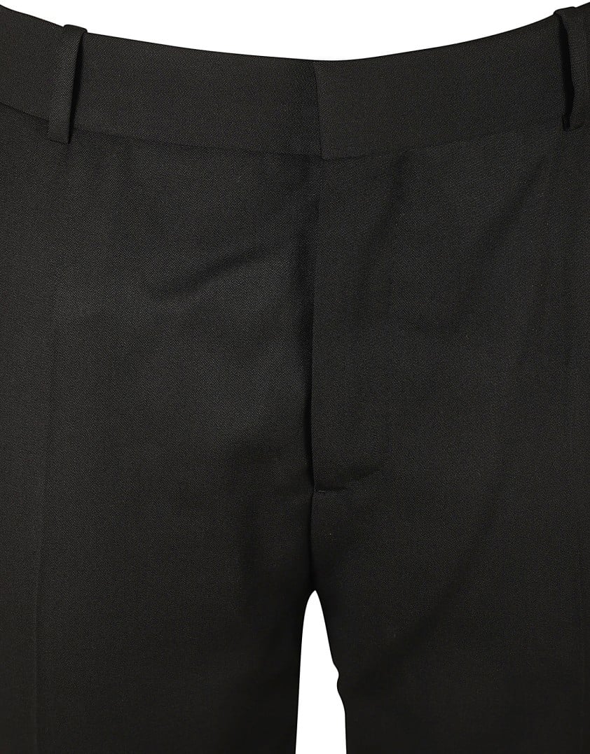 Alexander McQueen Tailored Slim-Fit Trousers With Structured Waistband Zwart