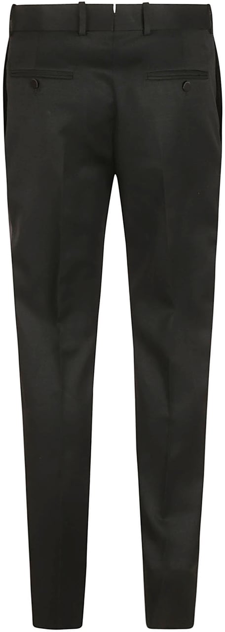 Alexander McQueen Tailored Black Wool Trousers Zwart