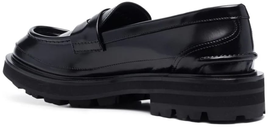 Alexander McQueen Wander Chunky Penny Loafers Zwart