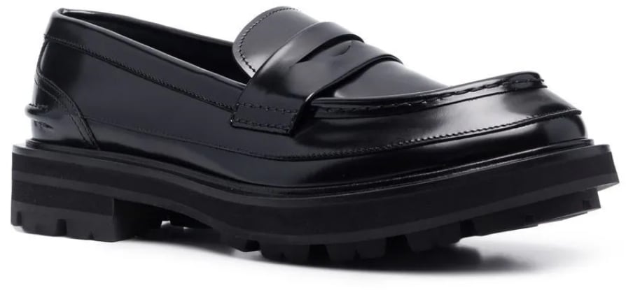 Alexander McQueen Wander Chunky Penny Loafers Zwart