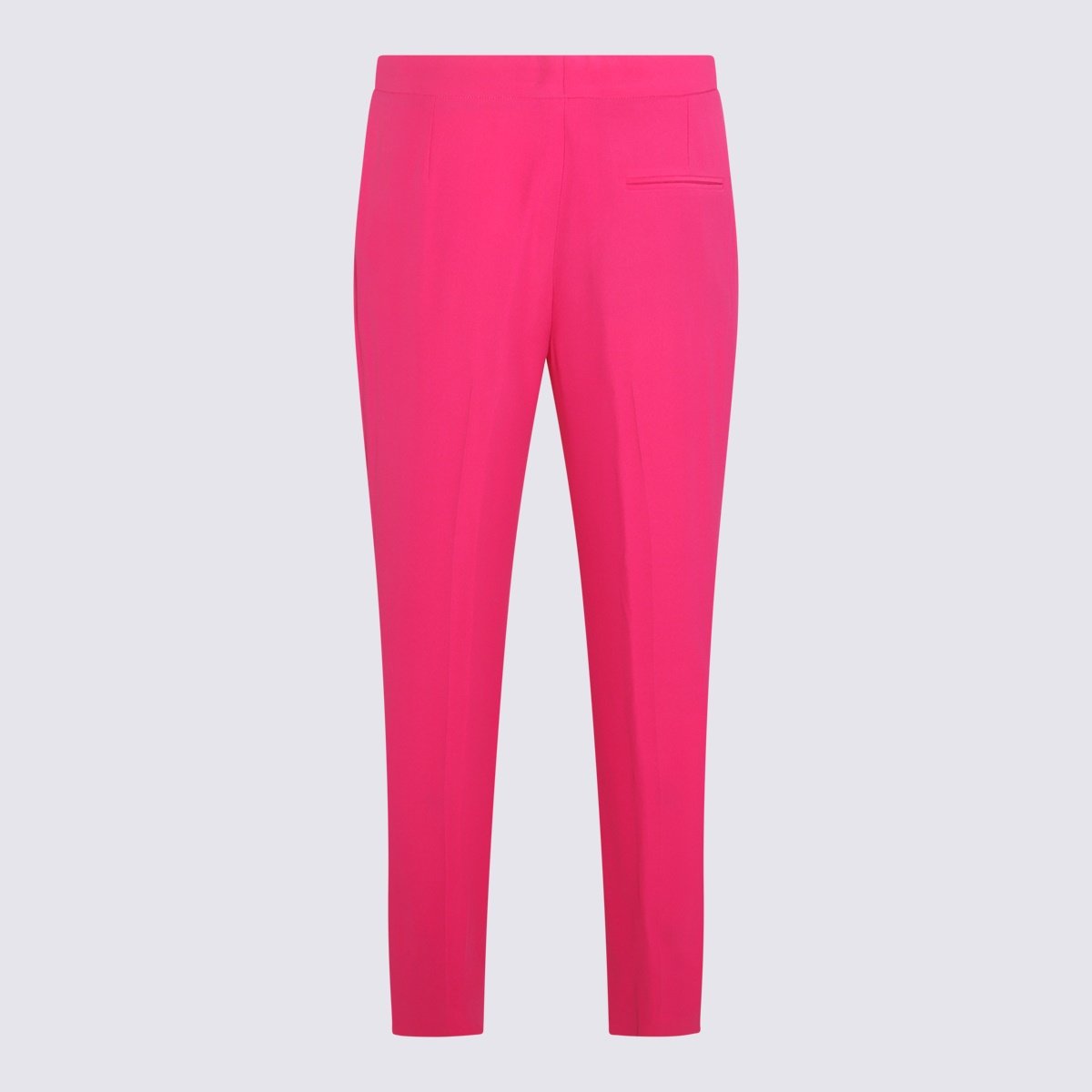 Alexander McQueen Tailored High-Waist Straight Trousers In Vibrant Pink Roze