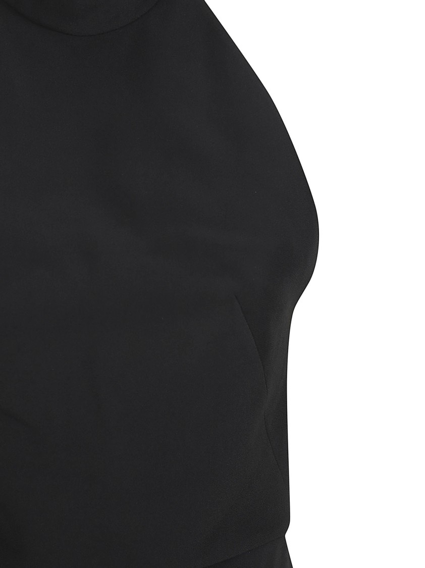 Alexander McQueen Halter Neck Black Evening Dress Zwart