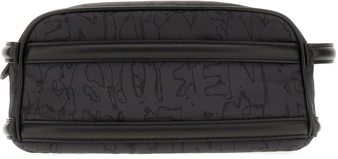 Alexander McQueen Alexander McQueen Black fabric beauty-case Zwart