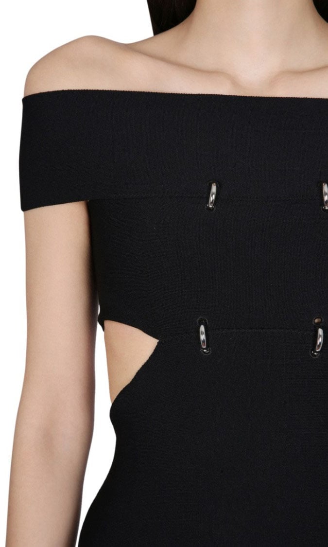 Alexander McQueen Top With Cut-Out Details Zwart