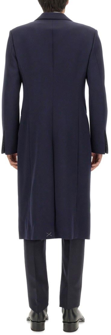 Alexander McQueen Double-Breasted Coat Blauw