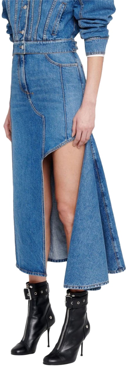 Alexander McQueen Skirts Blue Blauw