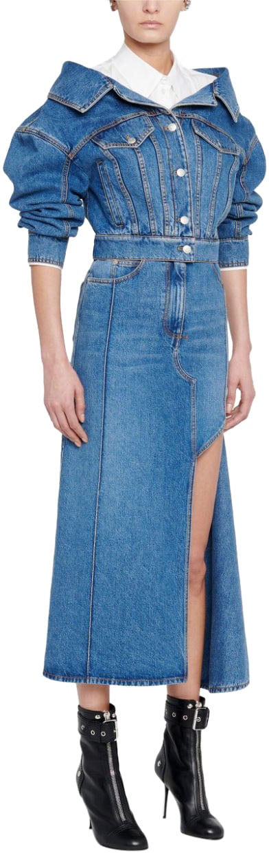 Alexander McQueen Skirts Blue Blauw