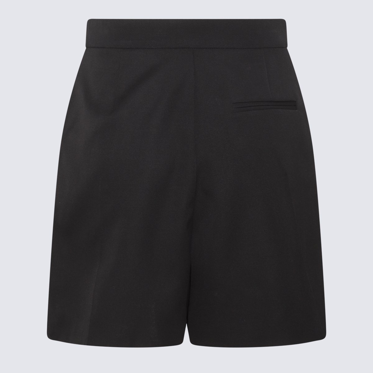 Alexander McQueen Tailored Black Shorts with Vertical Zipper Accents Zwart