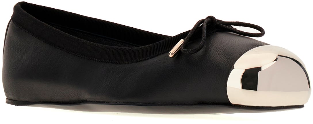 Alexander McQueen Alexander McQueen Black leather ballerinas Zwart
