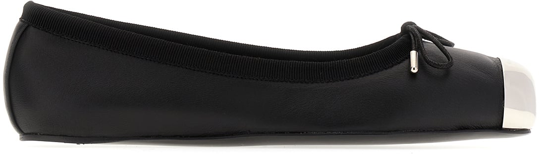 Alexander McQueen Alexander McQueen Black leather ballerinas Zwart