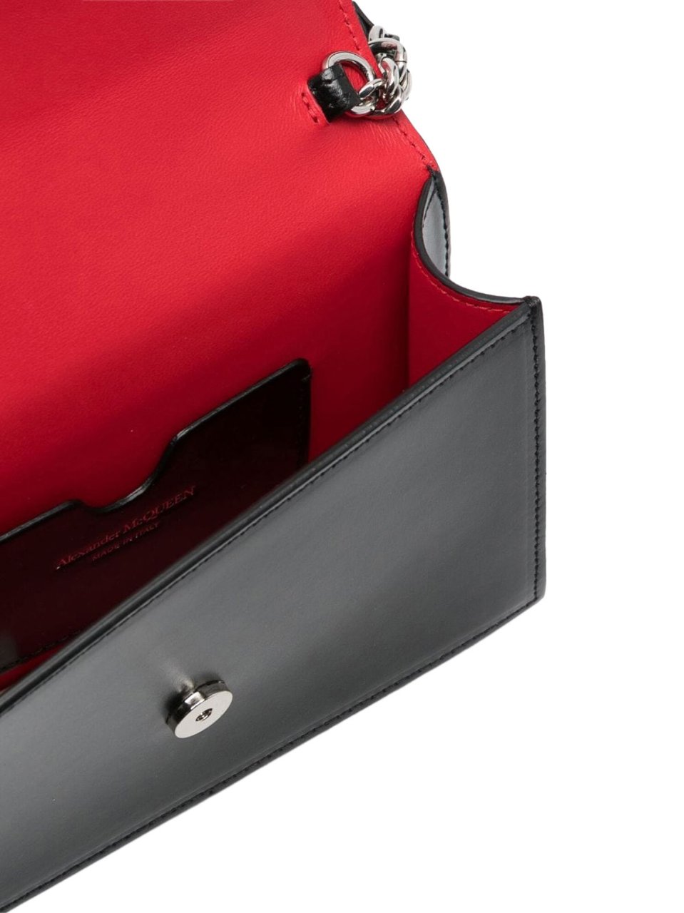 Alexander McQueen Small Skull Logo Shoulder Bag Zwart