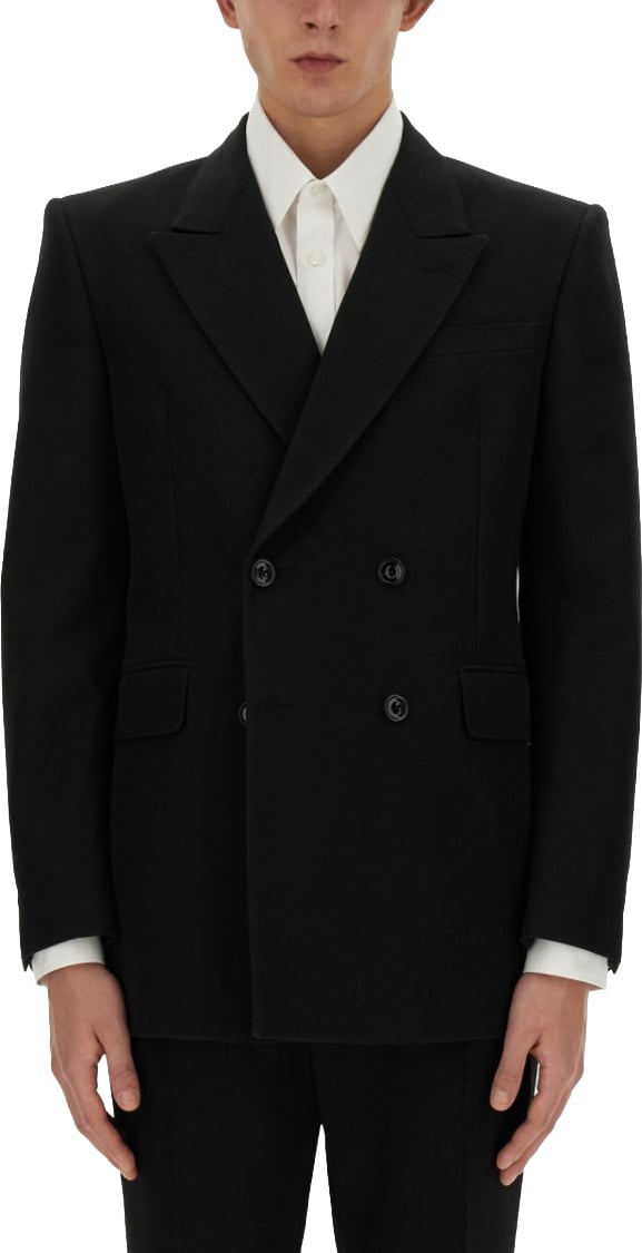 Alexander McQueen Double-Breasted Jacket Zwart