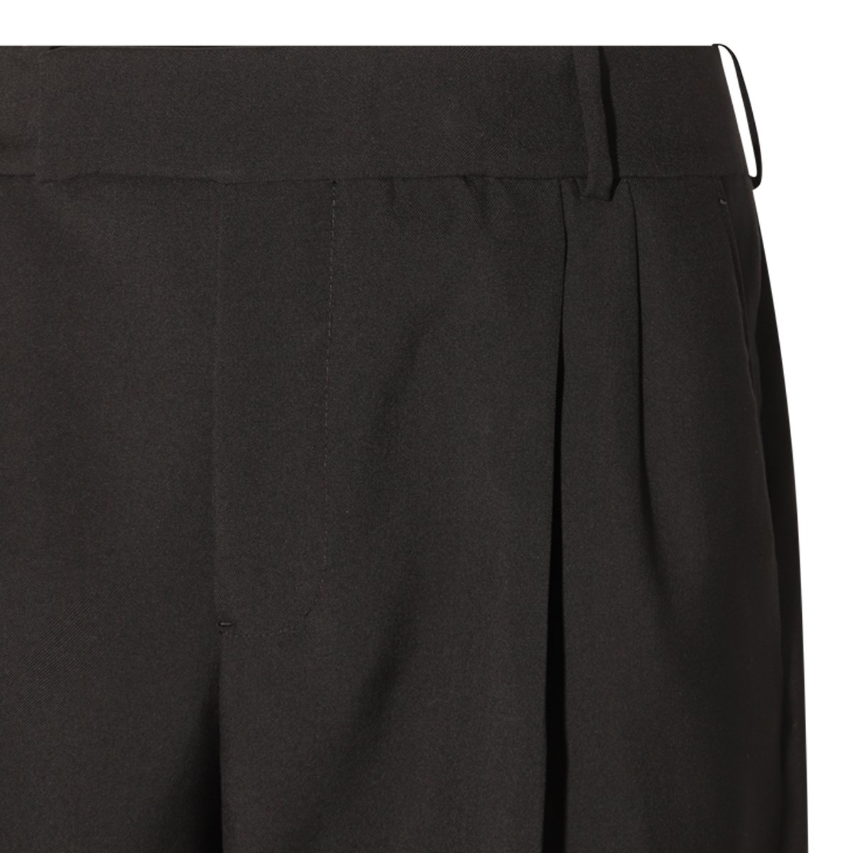 Alexander McQueen High-Waisted Black Wool Trousers With Tailored Fit Zwart