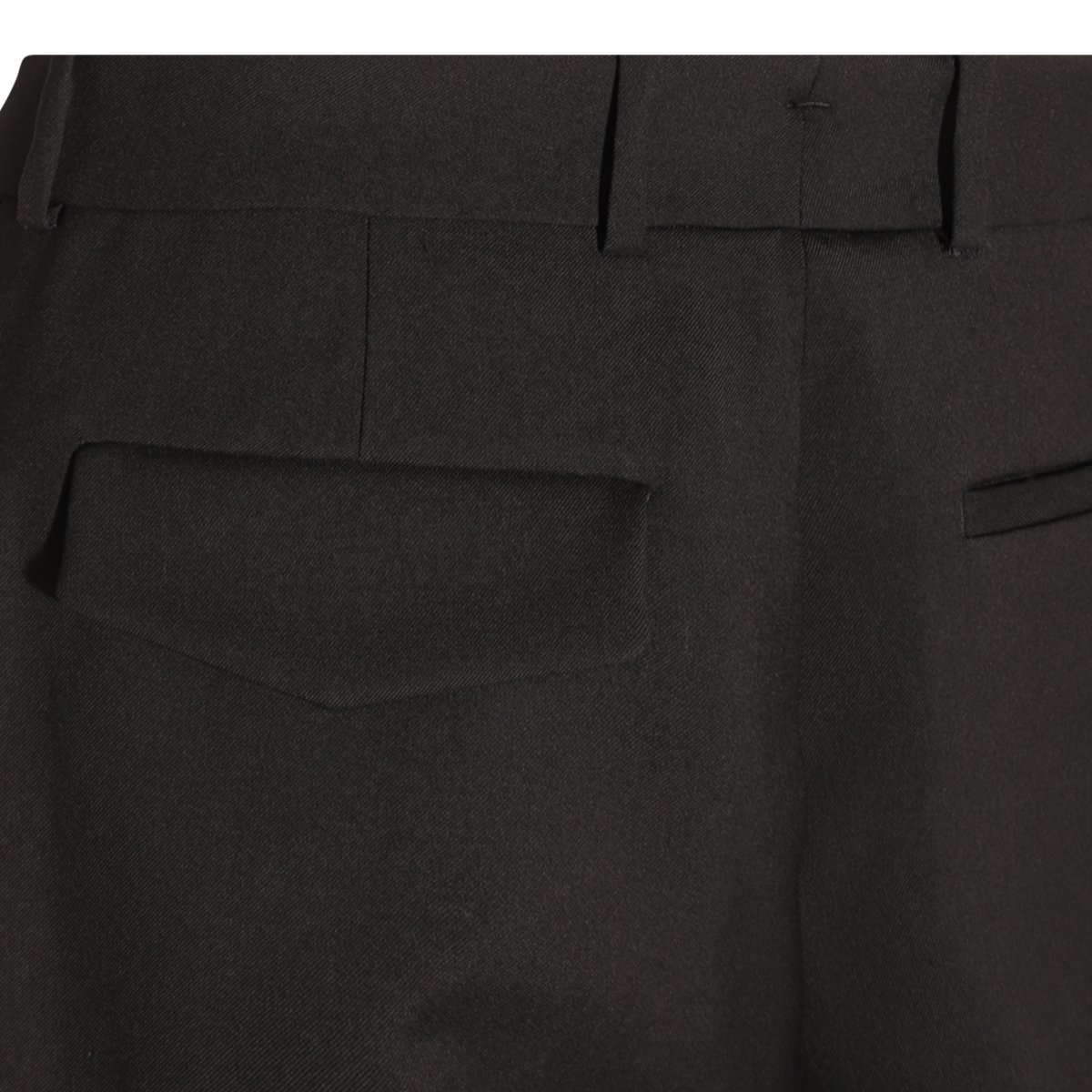 Alexander McQueen High-Waisted Black Wool Trousers With Tailored Fit Zwart