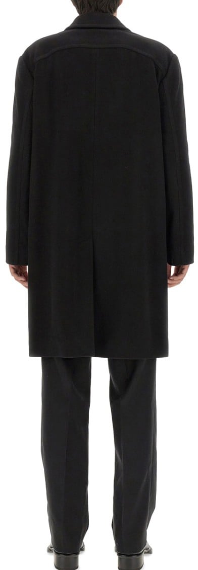 Alexander McQueen Single-Breasted Coat Zwart