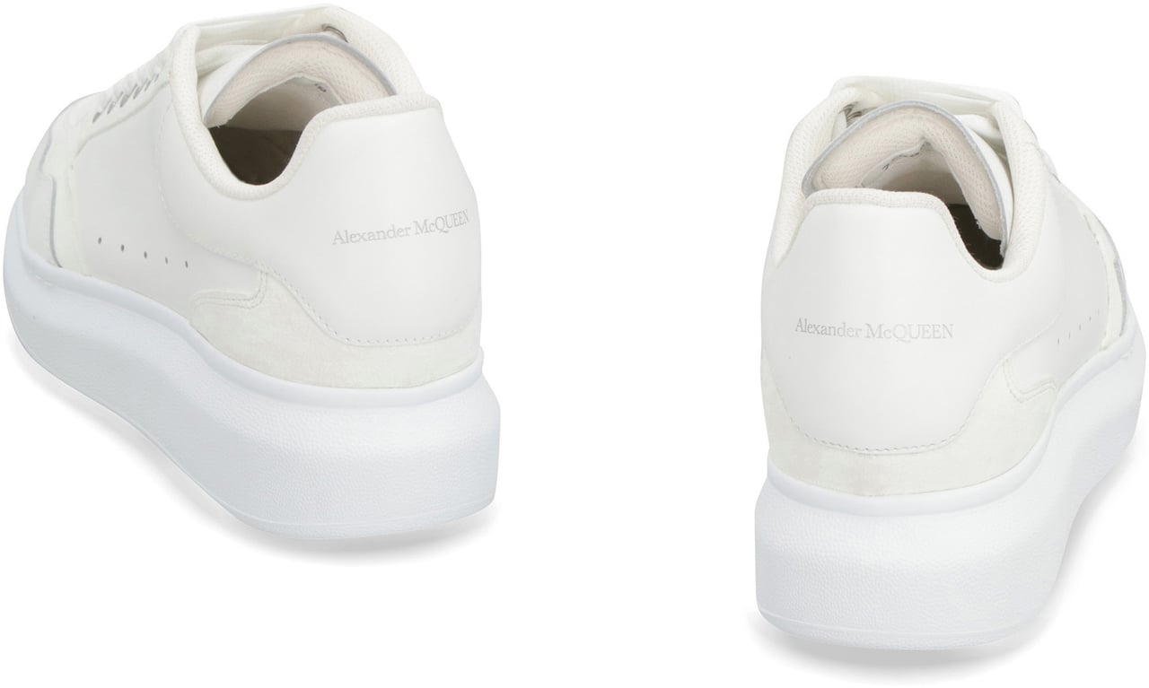 Alexander McQueen Larry leather low-top sneakers Wit