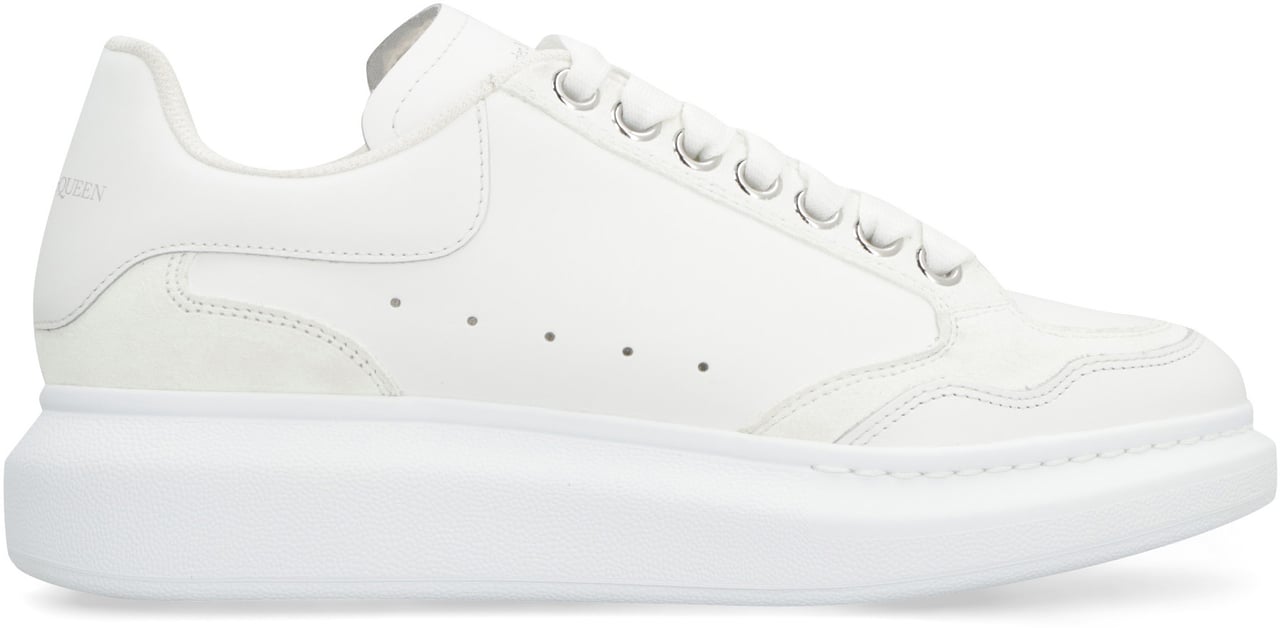 Alexander McQueen Larry leather low-top sneakers Wit