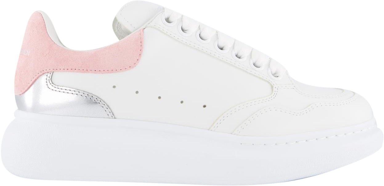 Alexander McQueen Dames Oversized Sneaker Wit/Roze Wit