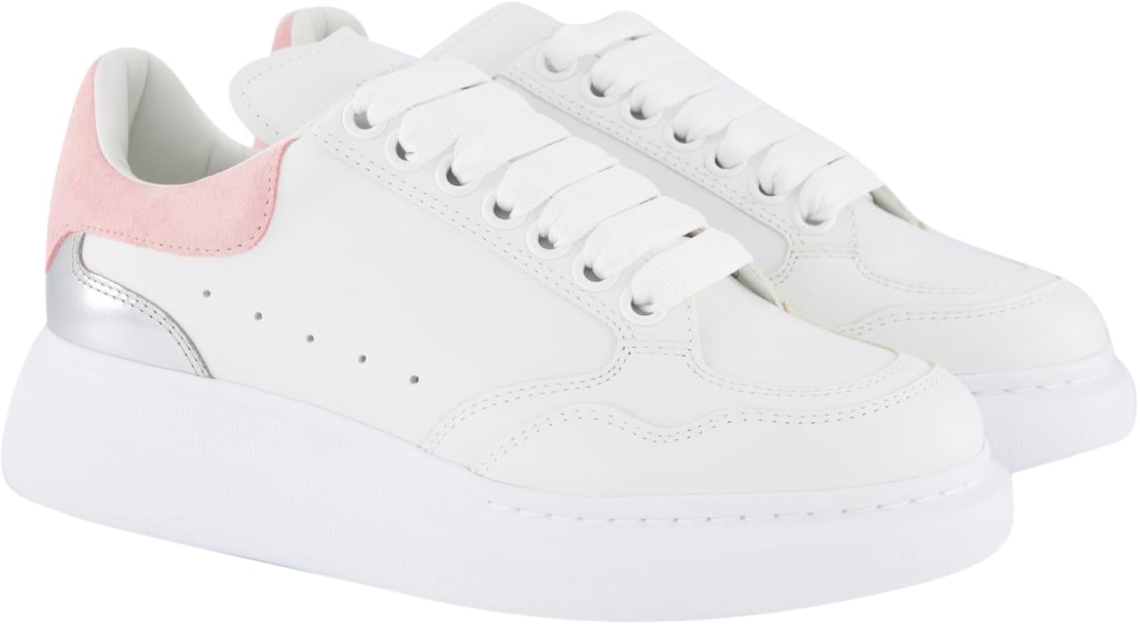Alexander McQueen Dames Oversized Sneaker Wit/Roze Wit