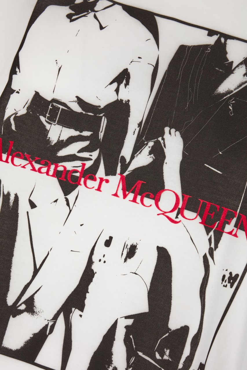 Alexander McQueen Alexander McQueen White cotton oversize t-shirt Wit