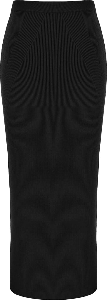 Alexander McQueen Alexander McQueen Black wool blend skirt Zwart