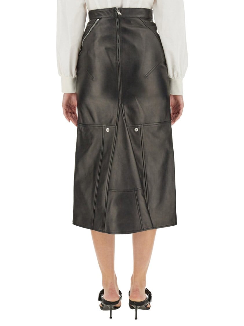 Alexander McQueen Midi Skirt Zwart