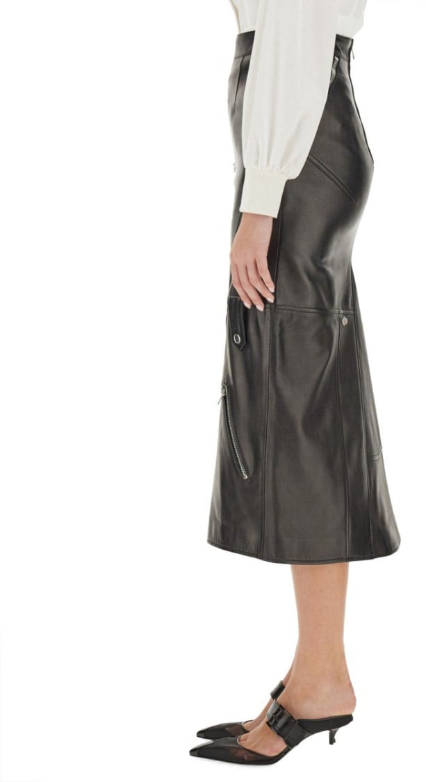 Alexander McQueen Midi Skirt Zwart