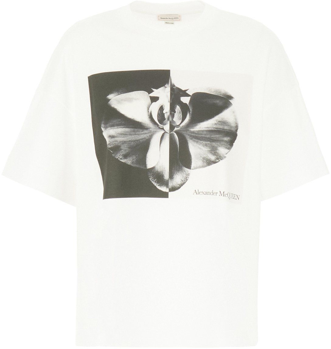 Alexander McQueen Alexander McQueen White cotton oversize t-shirt Wit