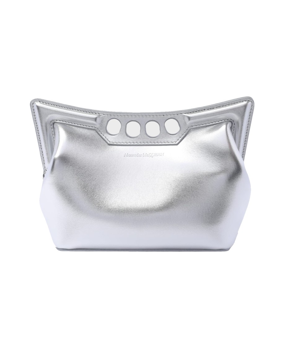Alexander McQueen Structured Metallic Finish Bag Wit