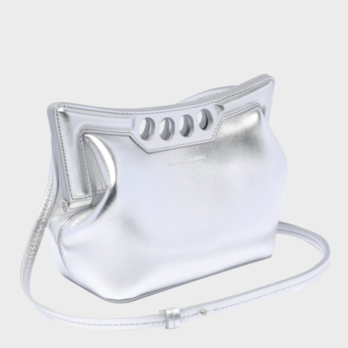 Alexander McQueen Structured Metallic Finish Bag Wit