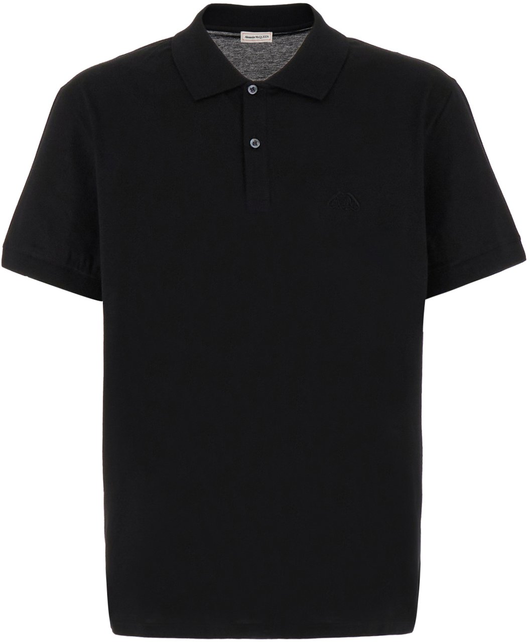 Alexander McQueen Alexander McQueen Black piquet polo shirt Zwart