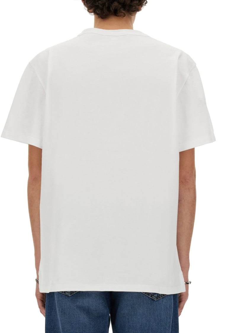 Alexander McQueen Skull Print T-Shirt Wit