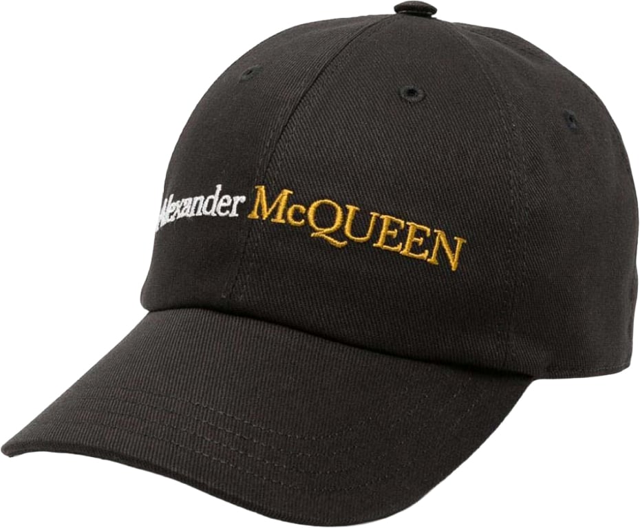 Alexander McQueen Embroidered Logo Baseball Cap Zwart