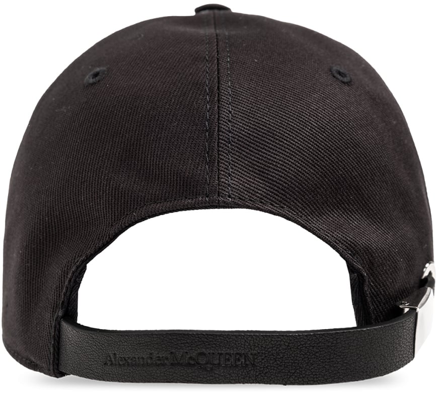 Alexander McQueen Embroidered Logo Baseball Cap Zwart